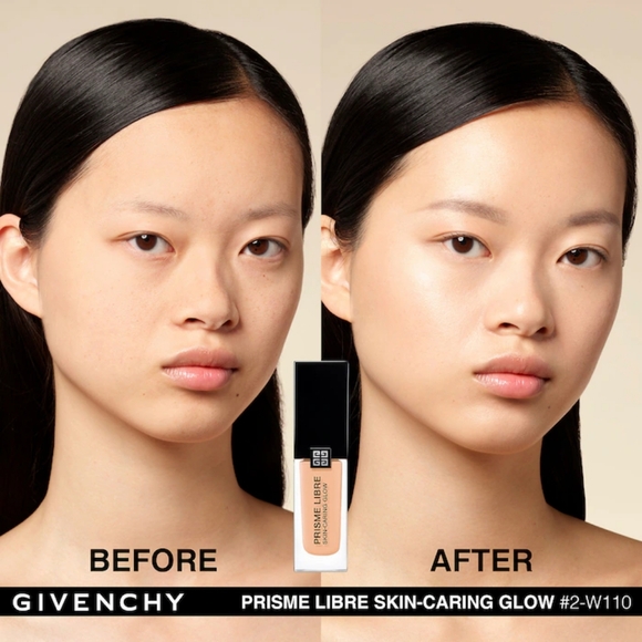 Givenchy Prisme Libre Skin-Caring Glow Foundation Full Size Shade 2-W110 Luxury - Picture 3 of 16